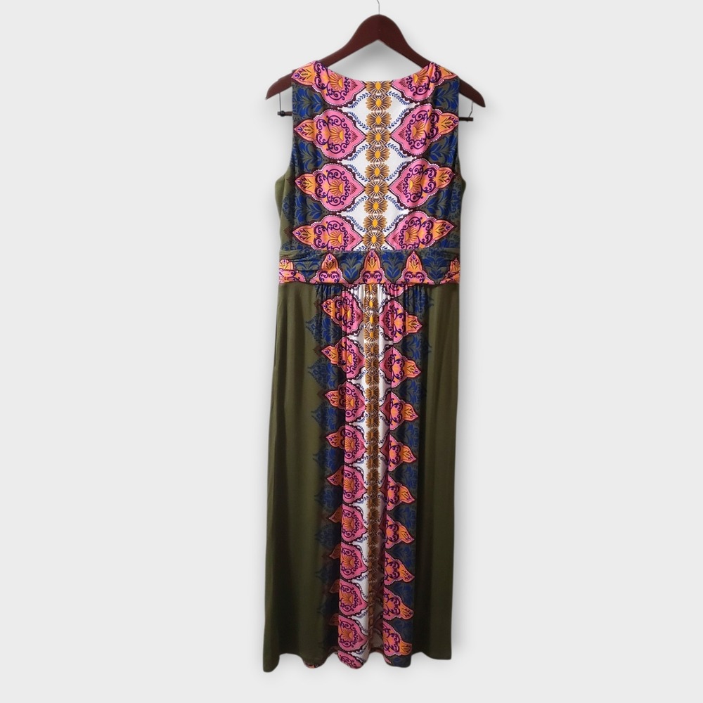 NWT Boden Antonia Maxi Dress Green Multi Oriental Garden Size US 10R - Picture 4 of 10